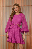 VESTIDO CURTO LAILA MANGA BUFANTE COLEÇÃO INVERNO 25