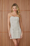 VESTIDO CURTO JULIE BOTÕES COLEÇÃO INVERNO 25