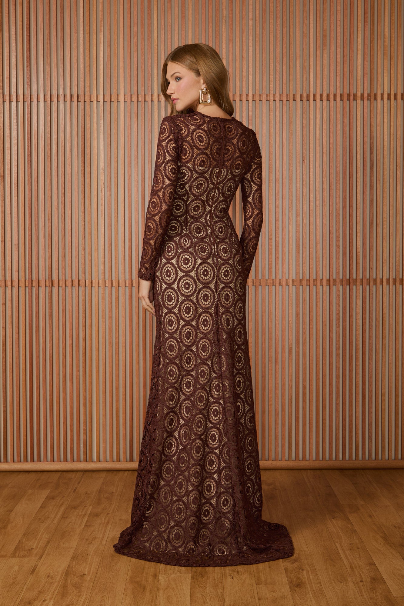 VESTIDO LONGO AMBER ABERTURA GOTA COLEÇÃO INVERNO 25