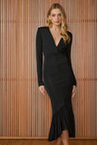 VESTIDO MIDI GIOVANA BABADO BARRA COLEÇÃO INVERNO 25