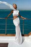 VESTIDO LONGO COM ABERTURA LATERAL E FAIXA FLUIDA COLEÇÃO VERÃO 27