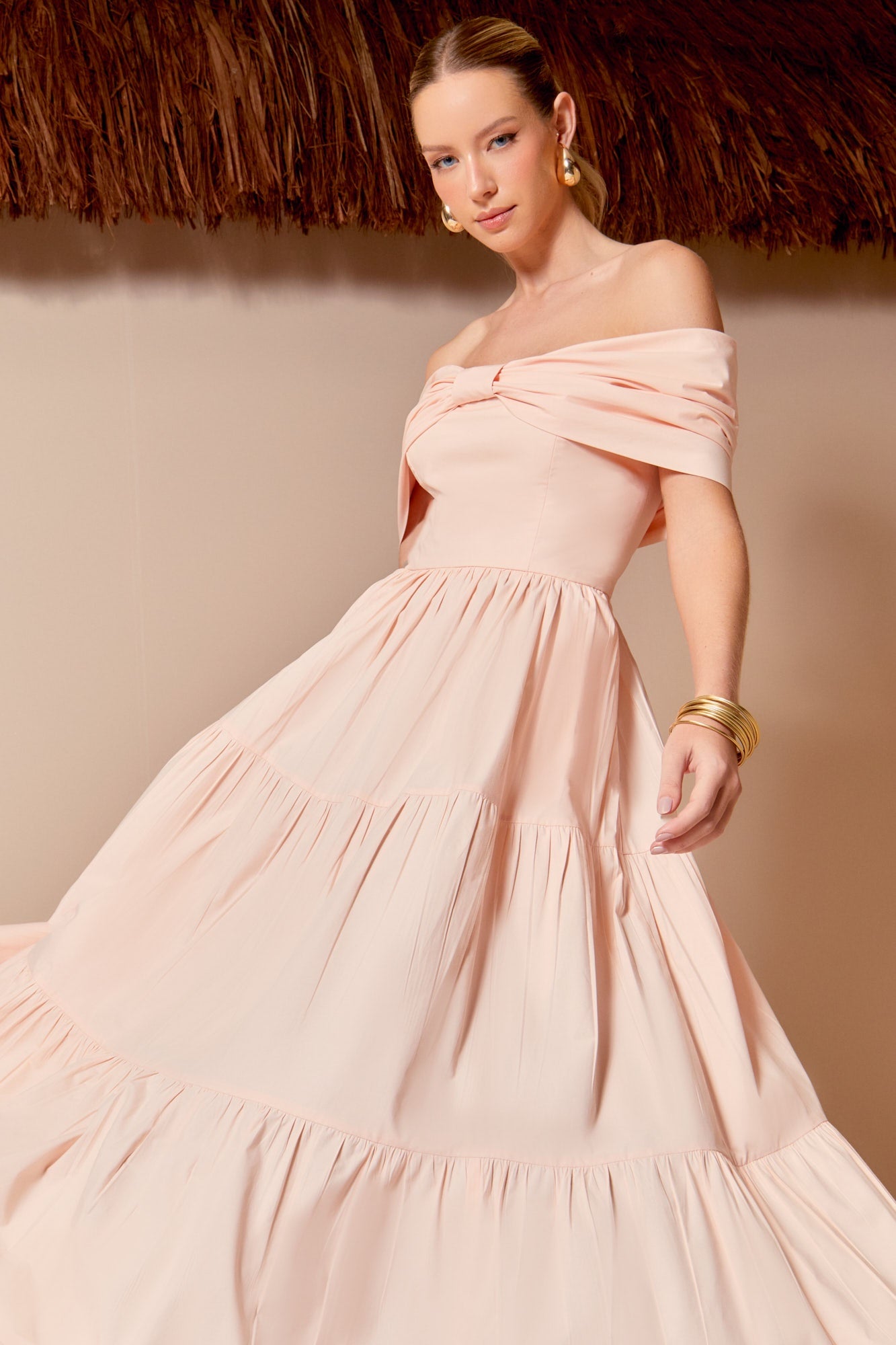 VESTIDO MIDI LAÇO OMBRO A OMBRO COLEÇÃO ALTO VERÃO 25