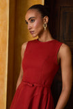 VESTIDO MIDI RECORTES CINTO COLEÇÃO INVERNO 26