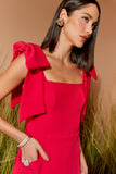 VESTIDO CURTO CREPE ALÇA LAÇO COLEÇÃO VERÃO 26