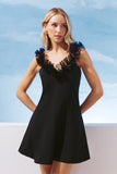 VESTIDO CURTO FRUFRU DECOTE COLEÇÃO VERÃO 27