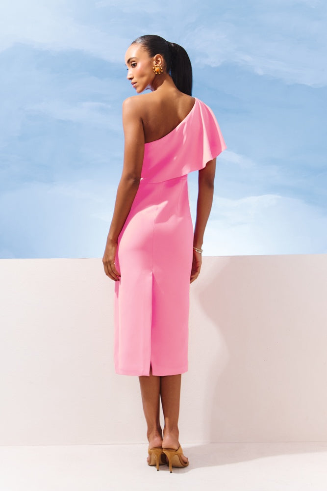 VESTIDO OMBRO SO BABADO DECOTE COLEÇÃO VERÃO 27
