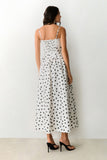VESTIDO MIDI RECORTES PESPONTADOS CINTURA RENDA BUSTO POA COLEÇÃO VERÃO 27