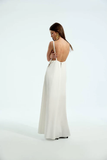 VESTIDO LONGUETE ALÇA COM TRANSPARENCIA METAL COLEÇÃO INVERNO 25