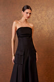 VESTIDO MIDI PREGAS E BOLSOS COLEÇÃO INVERNO 25