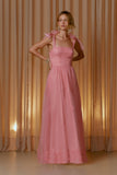 VESTIDO LONGO TRANSPARENTE RICHELIEU COLEÇÃO VERÃO 25