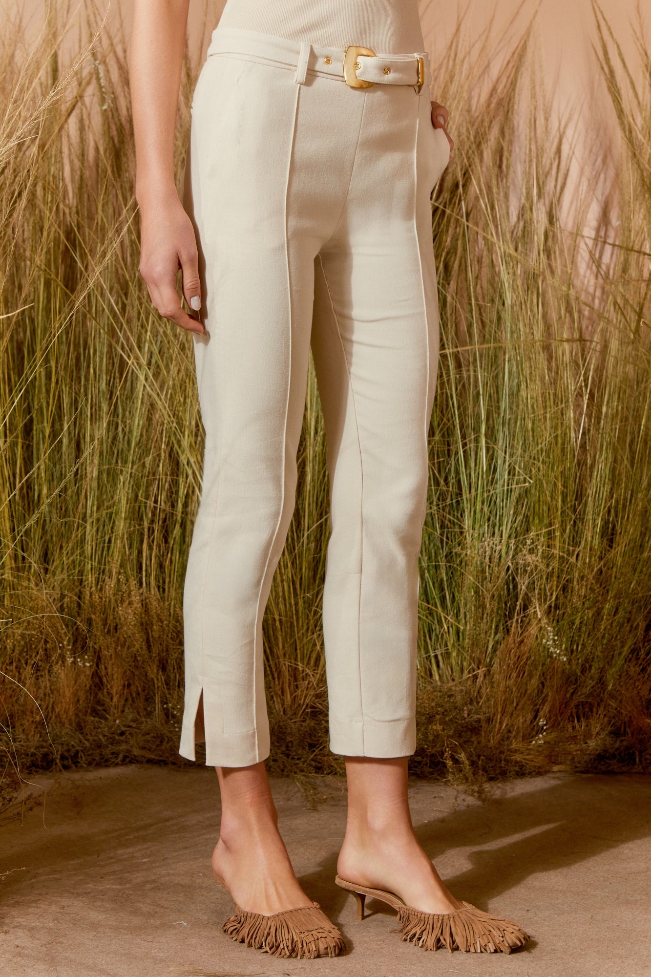 CALÇA ALFAIATARIA FIVELA COLEÇÃO VERÃO 26