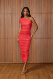 VESTIDO MIDI JADE DRAPEADO ESTAMPA PETIT COLEÇÃO INVERNO 25