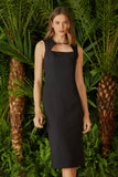 VESTIDO MIDI RECORTE COSTA COLEÇÃO VERÃO 24