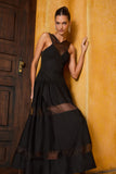 VESTIDO MIDI MIX DETALHE DECOTE COLEÇÃO INVERNO 26
