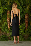VESTIDO MIDI SAIA ABERTURA FRONTAL COLEÇÃO VERÃO 24