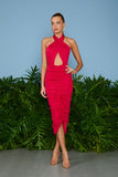 VESTIDO MIDI LUANA ABERTURA FRONTAL COLEÇÃO VERÃO 26