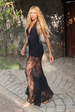 VESTIDO MIDI FRENTE UNIICA DECOTE PROFUNDO EM RENDA COLEÇÃO INVERNO 26
