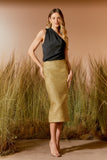 SAIA MIDI TWEED GOLD COLEÇÃO VERÃO 26