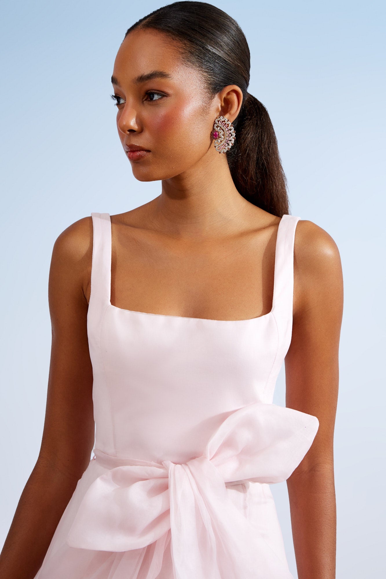 VESTIDO SEDA LAÇO FRENTE COLEÇÃO ALTO VERÃO 26