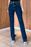 CALÇA RETA JEANS COM FENDA NA BARRA COLEÇÃO VERÃO 24