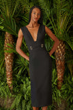 VESTIDO MIDI REGULADOR METAL COSTAS COLEÇÃO VERÃO 24