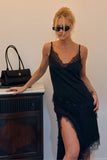 VESTIDO MIDI ALCA FINAS COM DETALHES EM RENDA COLEÇÃO INVERNO 26