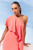 VESTIDO OMBRO SO BABADO DECOTE COLEÇÃO VERÃO 27