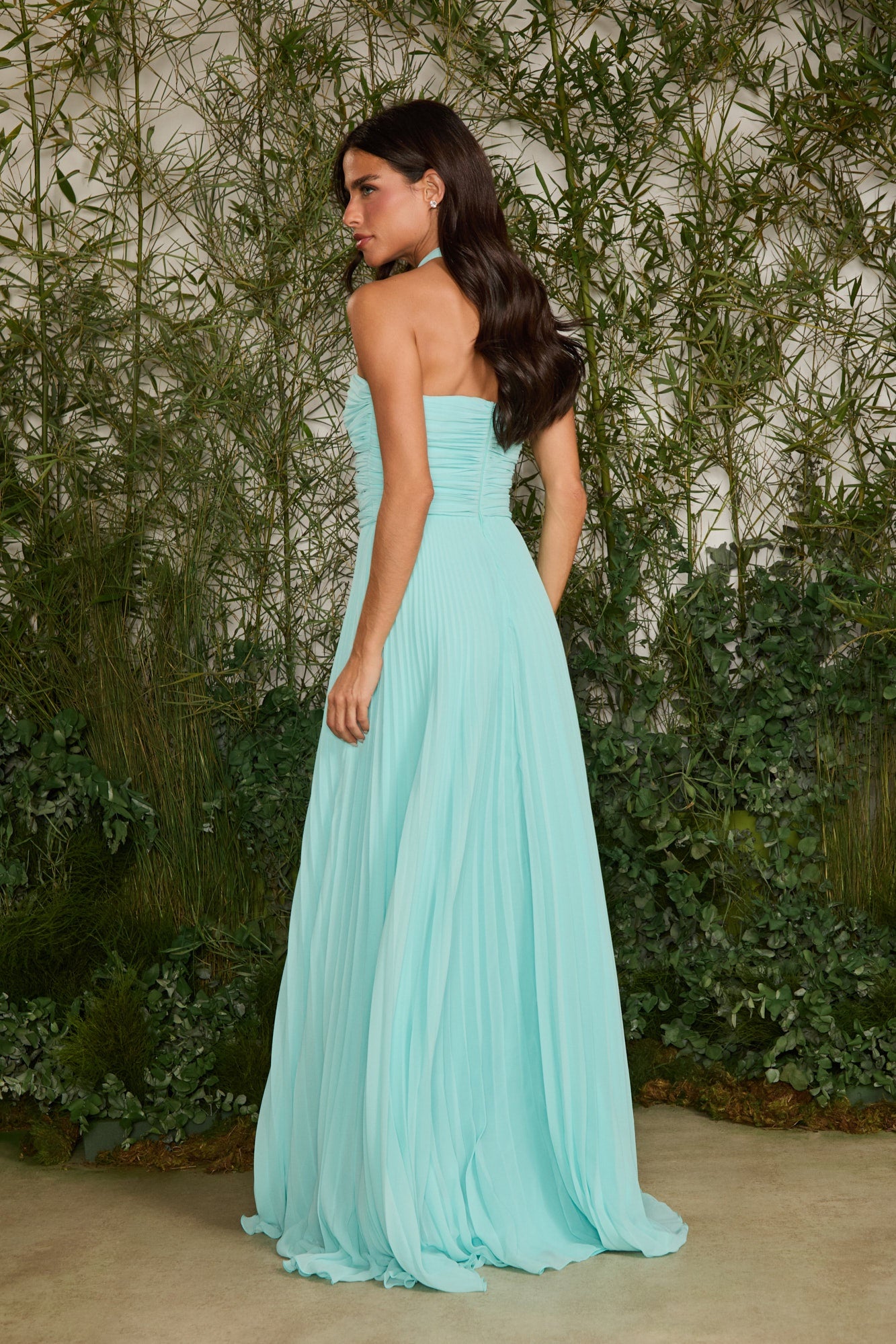 VESTIDO LONGO JOY PLISSADO COLEÇÃO VERÃO 27