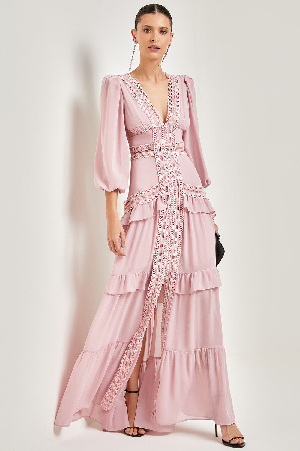 VESTIDO LONGO FENDA CLARA COLEÇÃO VERÃO 24