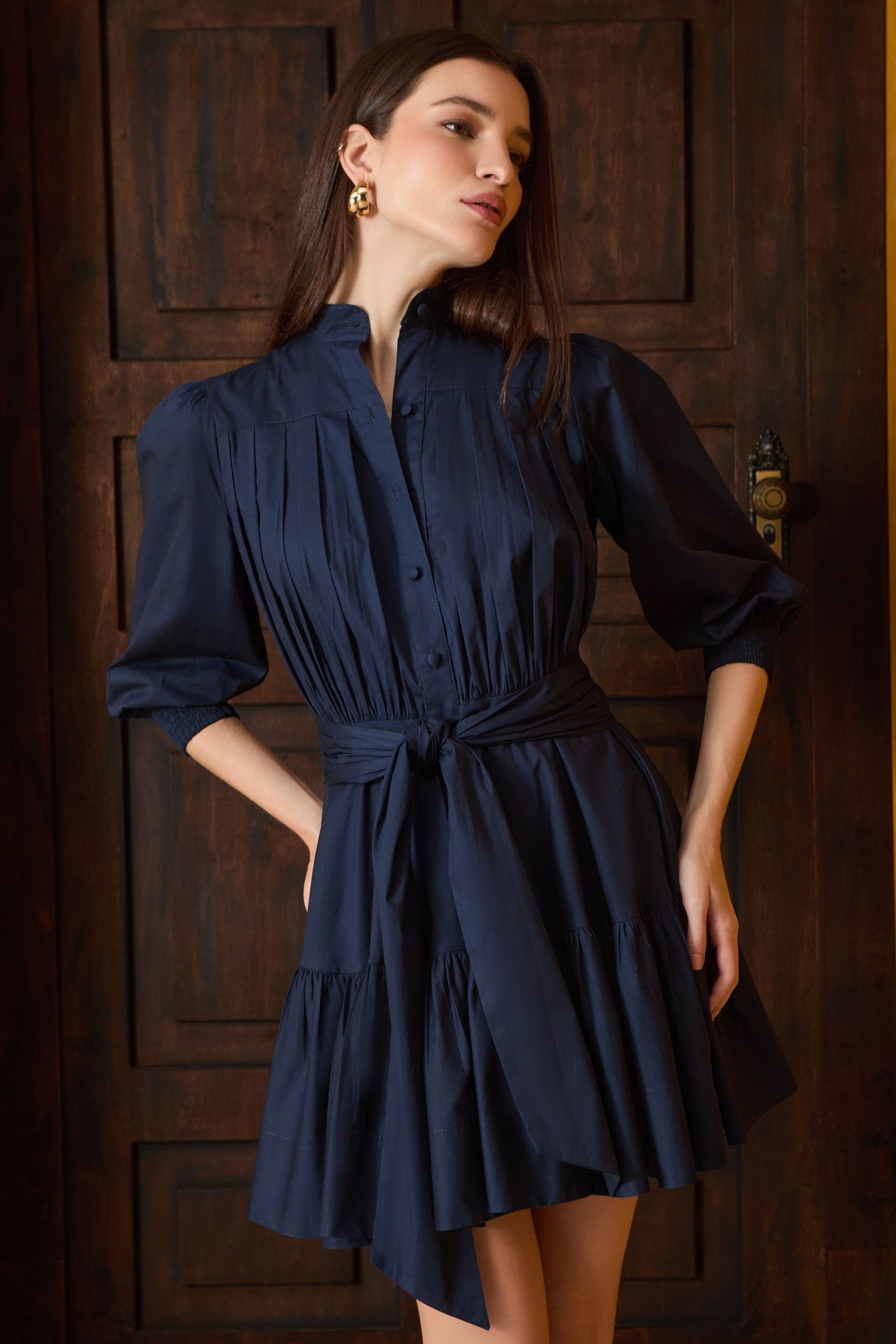 VESTIDO CURTO PREGAS COLEÇÃO INVERNO 26