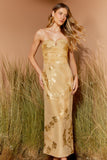 VESTIDO MIDI RUSTIC OURO COLEÇÃO VERÃO 26