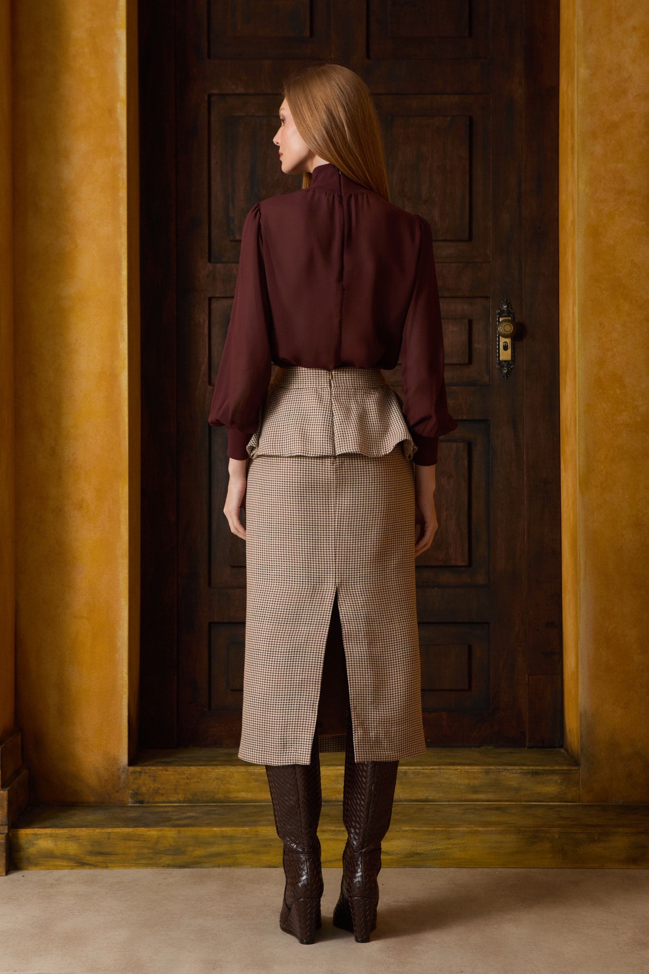 SAIA MIDI BASQUE ALFAIATARIA COLEÇÃO INVERNO 26