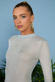 VESTIDO LONGO TRICOT MARGOT METALIZADO COLEÇÃO VERÃO 26