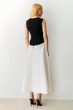 VESTIDO MIDI COM DECOTE RETO E ALCAS LARGAS COLEÇÃO VERÃO 27