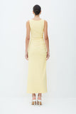 VESTIDO MIDI COM FRANZIDO E FENDA LATERAL COLEÇÃO VERÃO 26