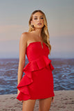 VESTIDO CURTO YARA BABADO COLEÇÃO ALTO VERÃO 25