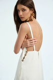 VESTIDO LONGUETE ALÇA COM TRANSPARENCIA METAL COLEÇÃO INVERNO 25