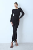 VESTIDO MIDI FRANZIDOS FRENTE E COSTAS COLEÇÃO INVERNO 26