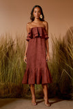 VESTIDO MIDI BABADOS COLEÇÃO VERÃO 26