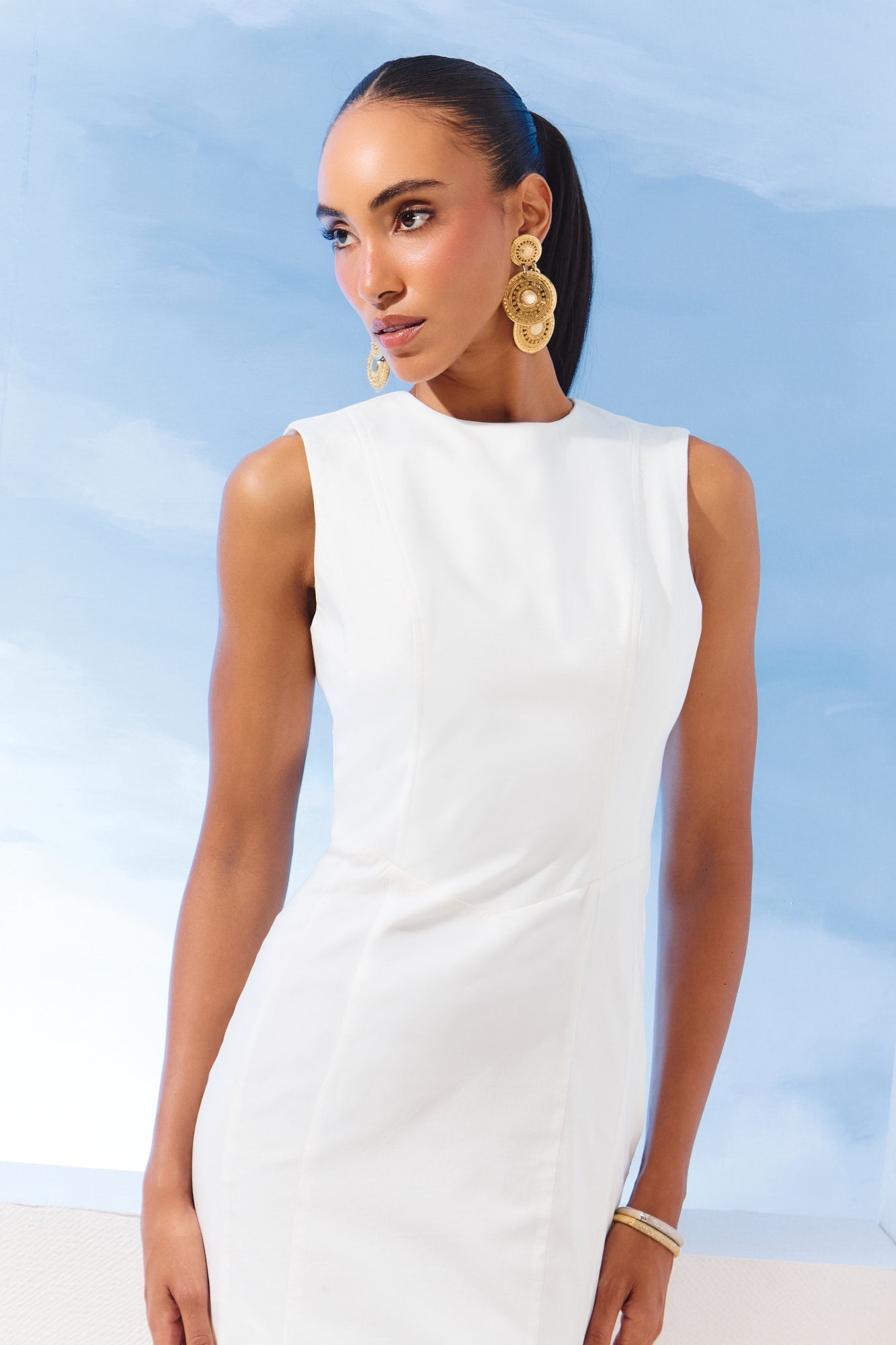 VESTIDO MIDI DECOTE COSTAS LAÇO COLEÇÃO VERÃO 26