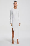 VESTIDO MIDI COM FENDA ASSIMETRICA COLEÇÃO INVERNO 23