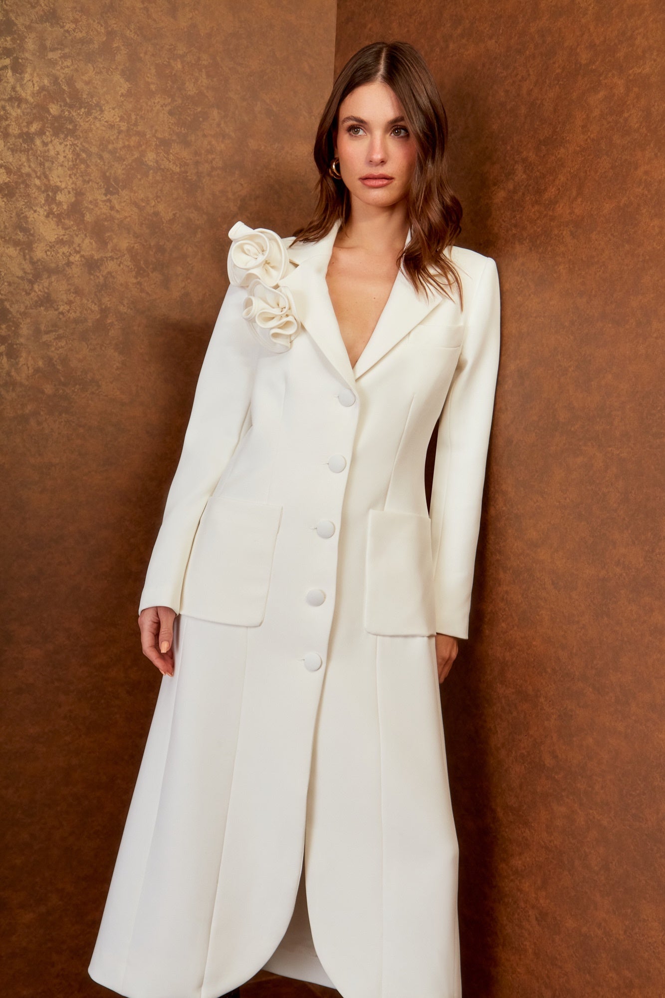 SOBRETUDO CREPE CLASSIC FLOR COLEÇÃO INVERNO 25