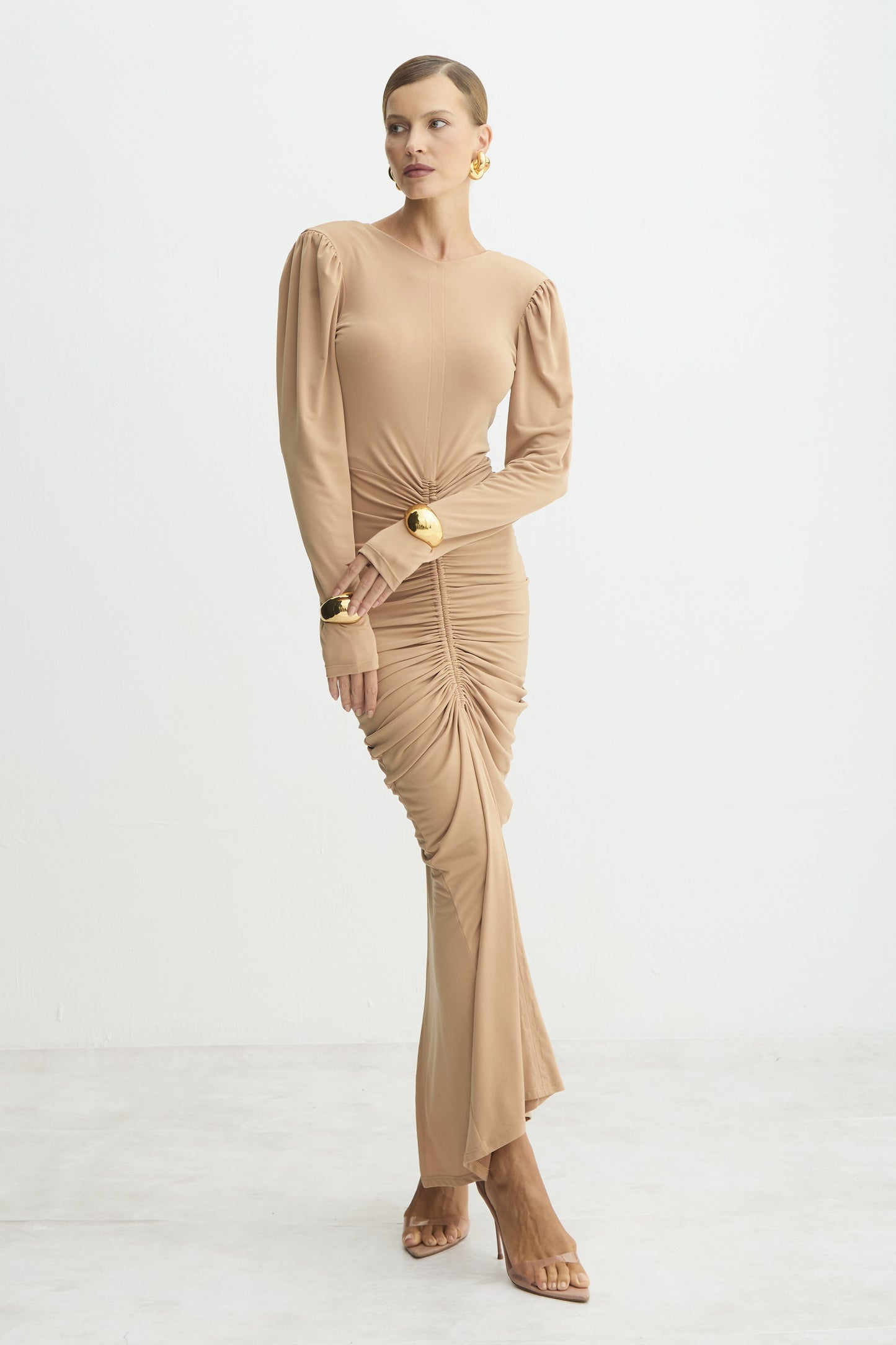 VESTIDO MIDI FRANZIDOS FRENTE E COSTAS COLEÇÃO INVERNO 26