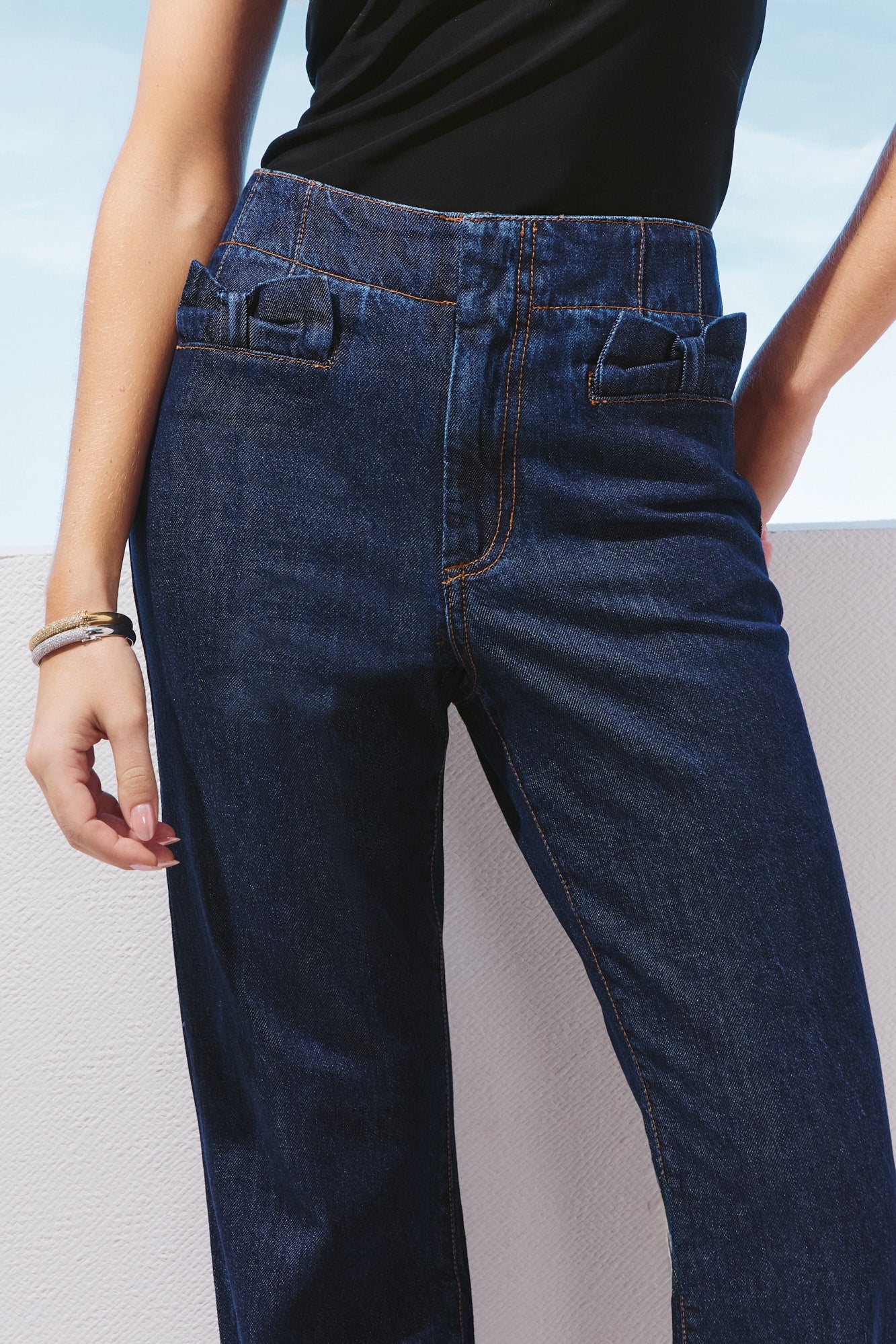 CALÇA JEANS BOLSO LAÇO COLEÇÃO VERÃO 27