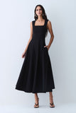 VESTIDO MIDI COM DECOTE RETO E ALCAS LARGAS COLEÇÃO VERÃO 27