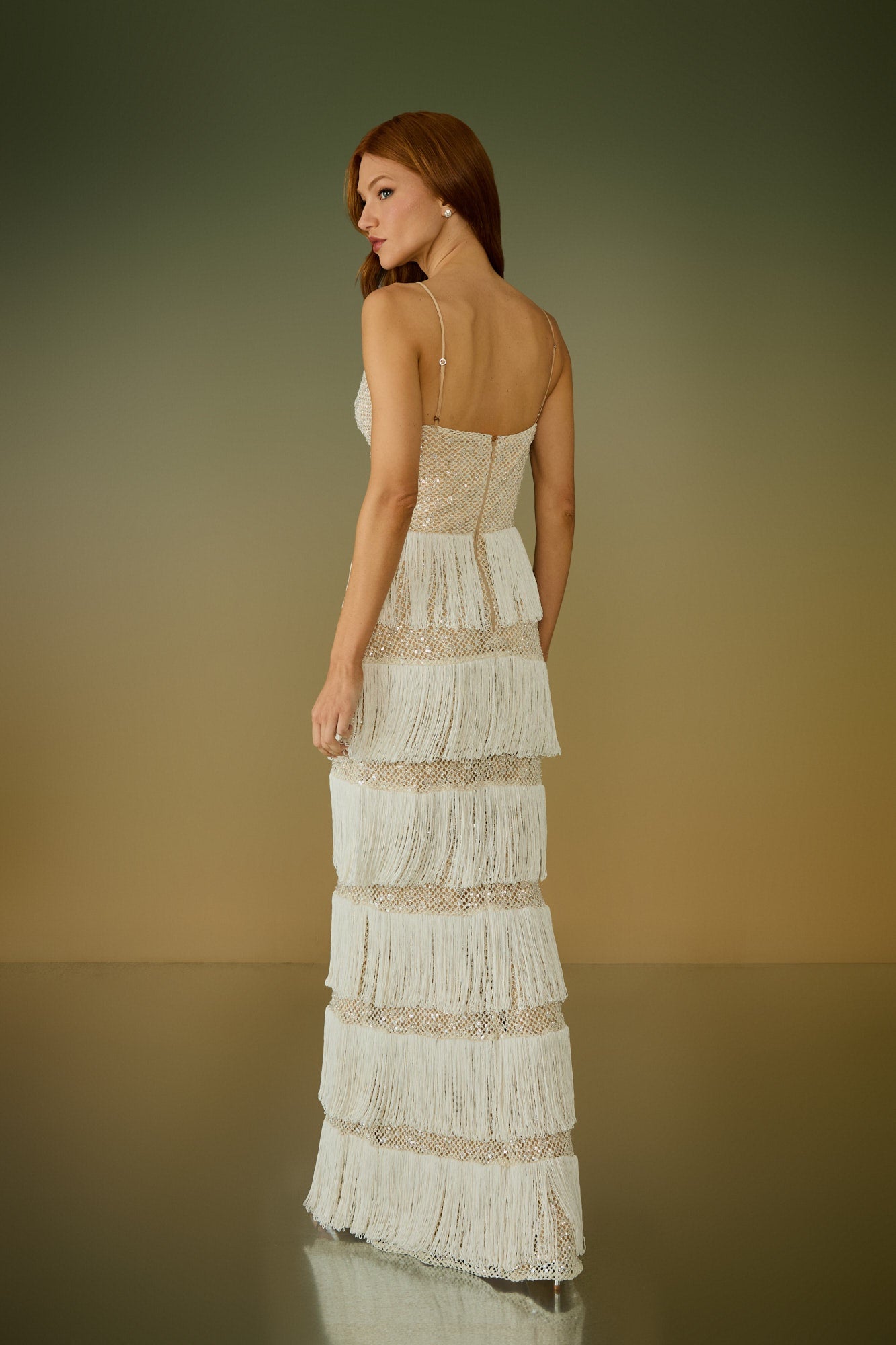 VESTIDO LONGO ALANA FRANJAS COLEÇÃO ALTO VERÃO 26