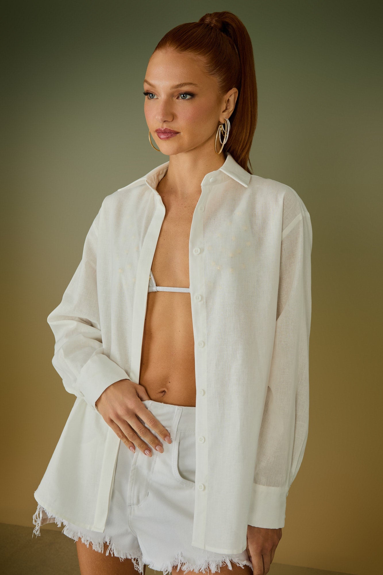 CAMISA FLORA LINHO COLEÇÃO ALTO VERÃO 26
