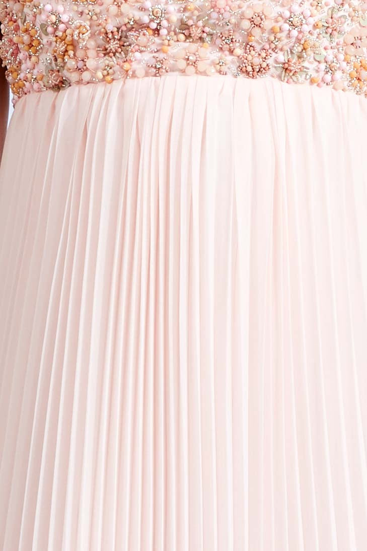 VESTIDO LONGO BORDADO PLISSADO COLEÇÃO ALTO VERÃO 26