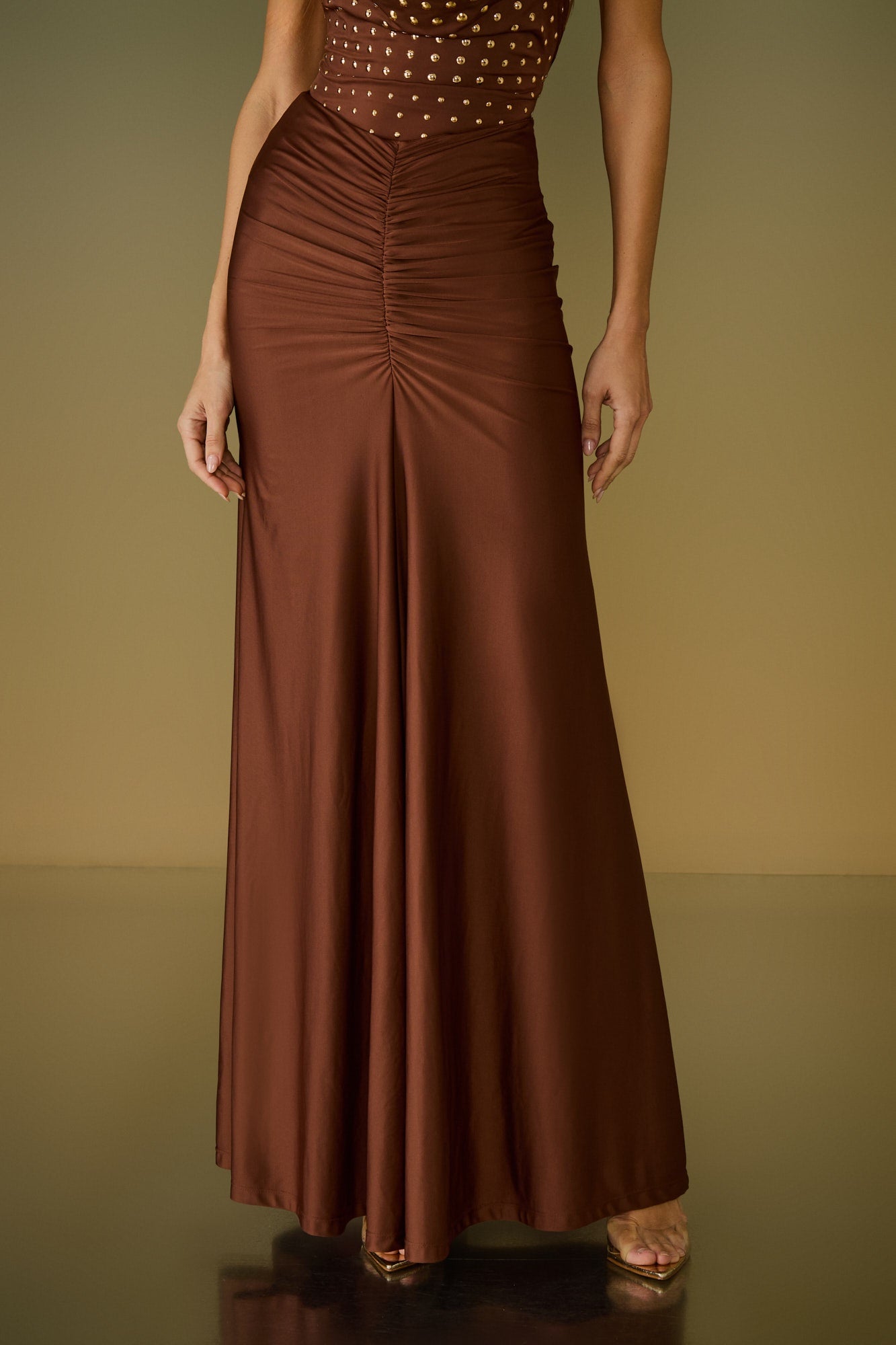 SAIA LONGA CORA DRAPEADO COLEÇÃO ALTO VERÃO 26