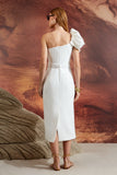 VESTIDO MIDI DETALHE OMBRO COLEÇÃO ALTO VERÃO 26